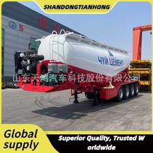工厂跨境供应粉罐车水泥罐车粉粒物料半挂运输车4桥粉煤灰半挂车
