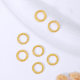 14K gold-wrapped color-preserving twist batch flower solid ring plated 18K real gold closed ring diy jewelry accessories handmade materials