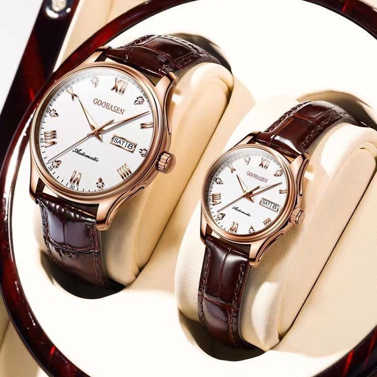 Couple Watches for Men and Women with Diamonds, Waterproof, Luminous, Trendy, Fashionable, Dual Calendar, Foreign Trade, Dropshipping