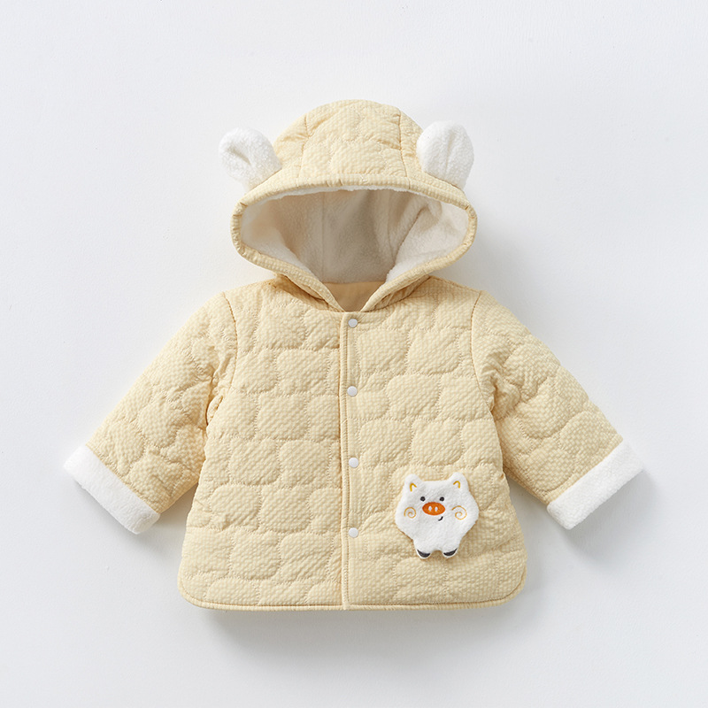 Abrigo para niños otoño e invierno Bebé engrosado cálido 1 años 3 niños y Niñas Ropa forrada de lana ropa exterior ropa de invierno para bebés