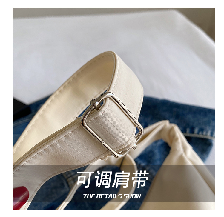 Simple solid-color canvas bag 2024 new style Japanese large-capacity single-shoulder dumpling bag, versatile for school and commuting crossbody bag undefined