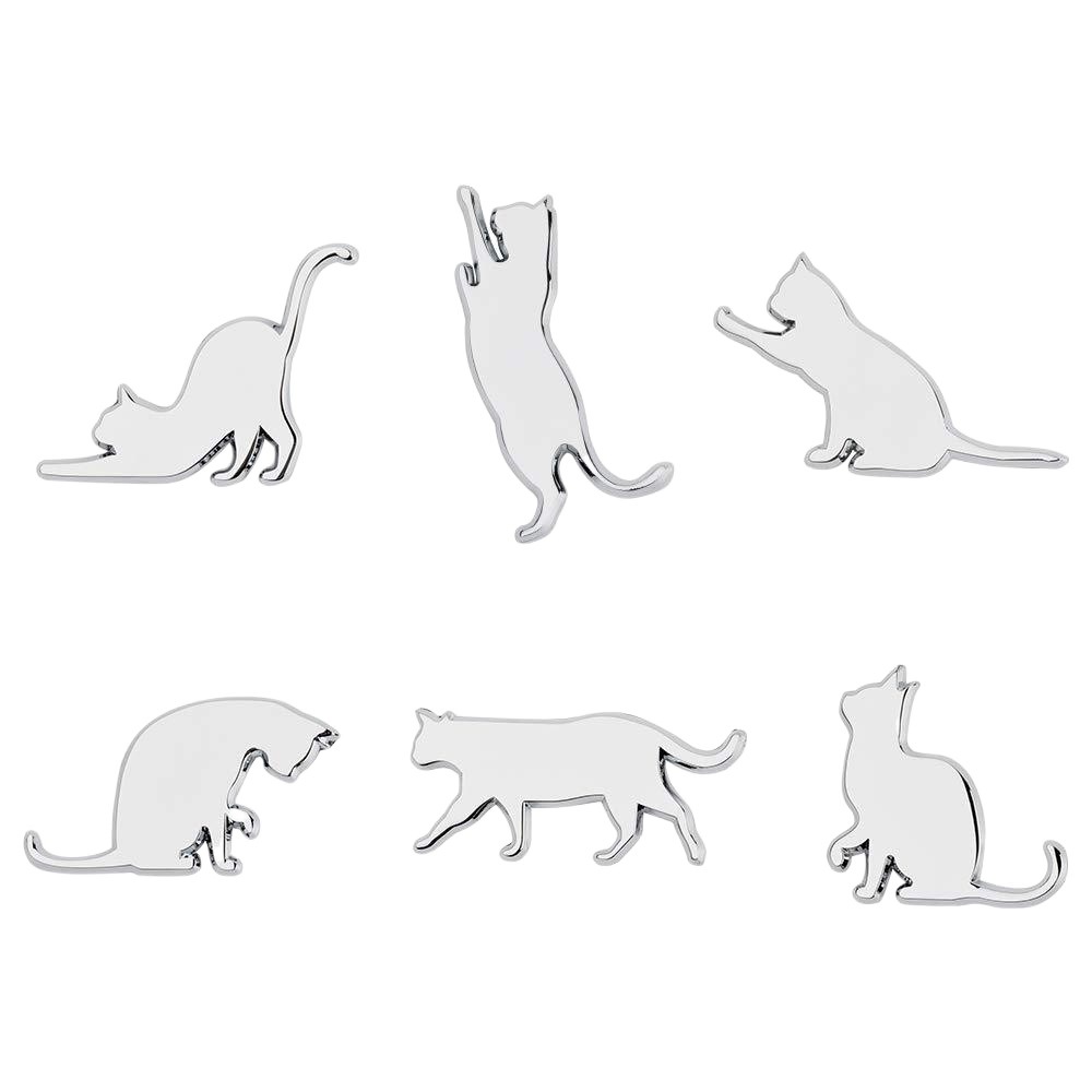 (2개) 1V 귀여운 고양이 애완 동물 자동차 스티커 금속 고양이 자동차 꼬리 라벨 사이드 라벨 창조적 인 3 차원 삼각형 창 스크래치 장식 스티커
