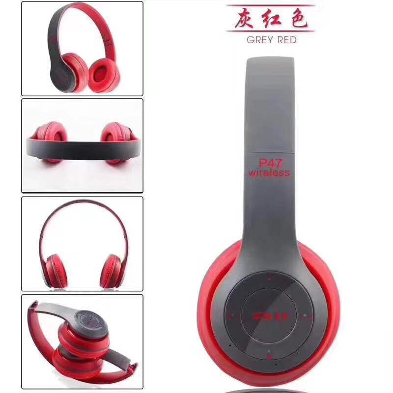 P47 caliente transfronterizo auricular Bluetooth subwoofer plegable auriculares inalámbricos auriculares venta directa de fábrica al por mayor