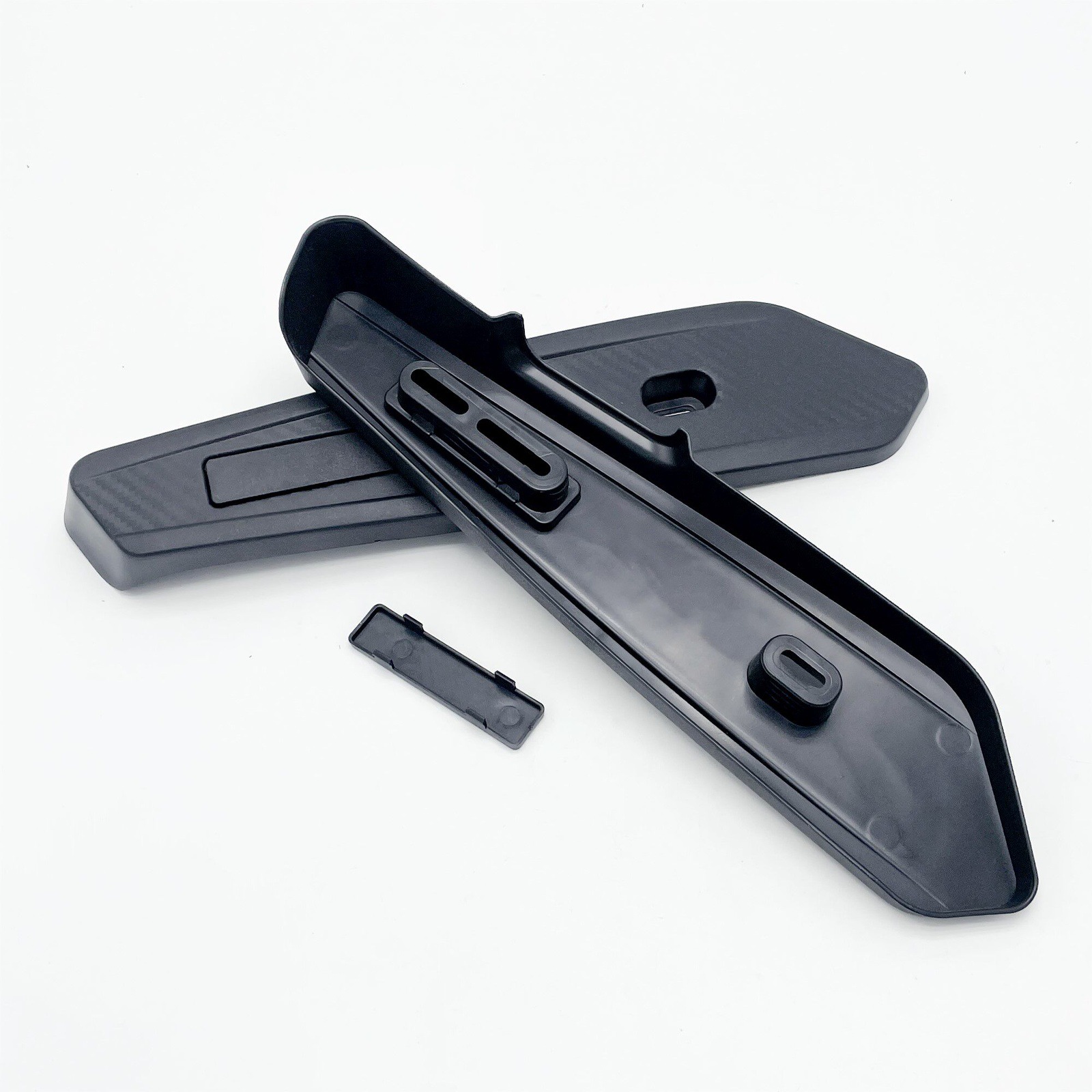 Electric Vehicle Flat Fork Guard Plate, Scooter Electric Vehicle Motor Side Decorative Panels, Universal Black Pp Material, Screws Included