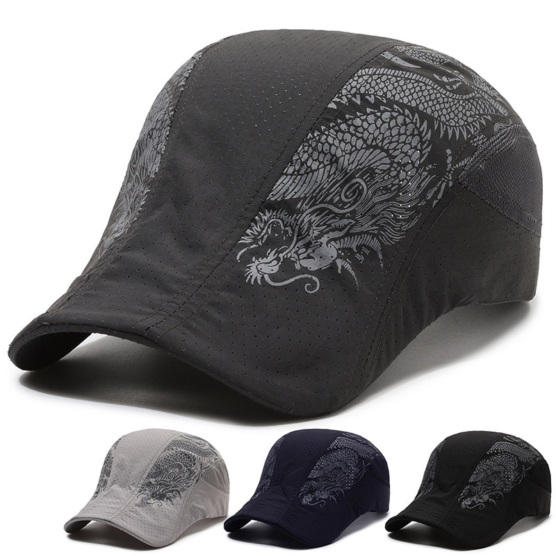Breathable Duckbill Cap For Men, Lightweight Summer Mesh Hat_voghion.com