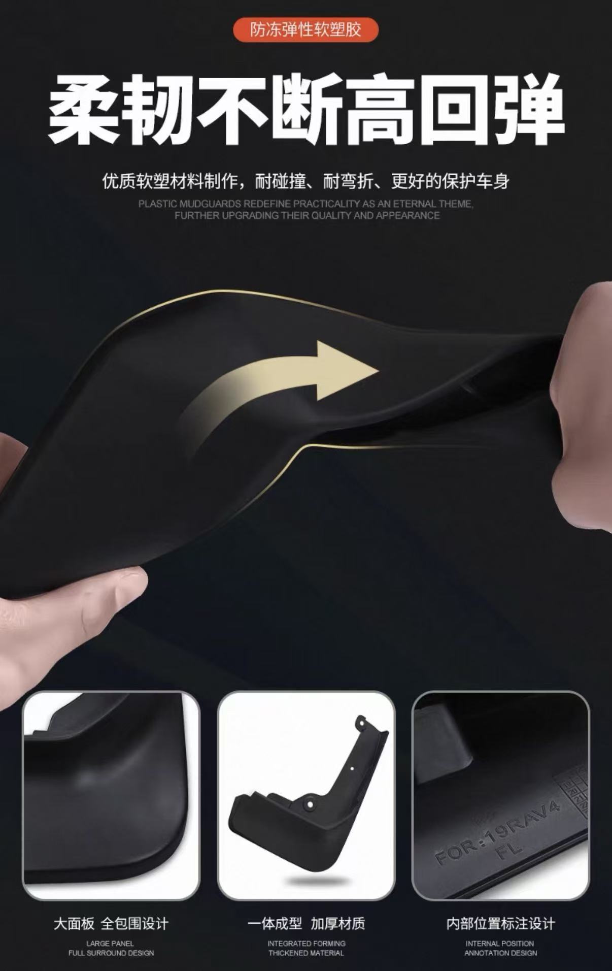 Suitable for BYD Song PRO SONG2025 – foreign trade and cross-border automotive mud flaps