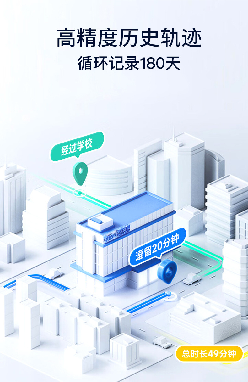 New smart children's portable GPS tracker, fence anti-lost GPS tracker for the elderly with long battery life