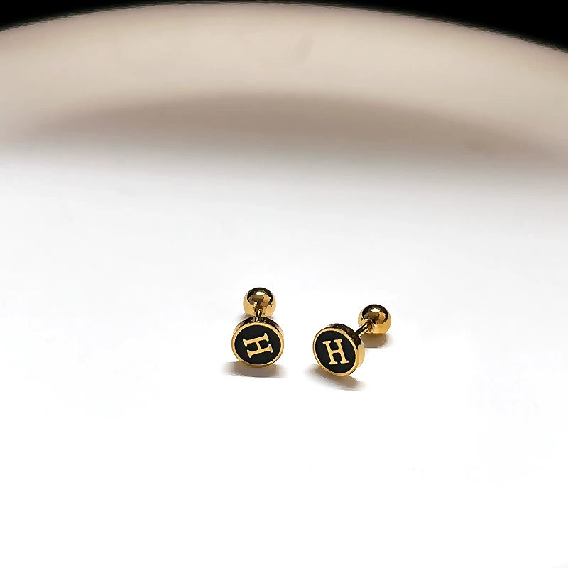 Серьги из нержавеющей стали, конструктор, стиль Chanel, простой и элегантный дизайн