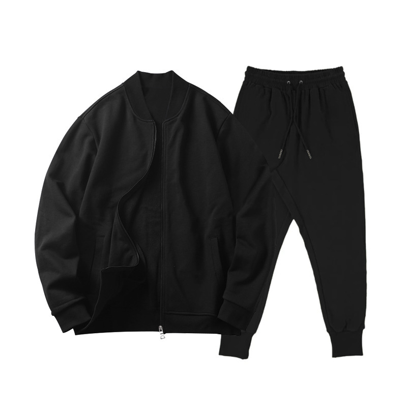 700g Weight Long Sleeve Sleeve Length Cotton Blend, Polyester Fabric Type Pants Sets Sets Type 2 Pieces Set Quantity Casual Occasion Collarless Neckline Regular Fit Fit Type Solid Color Pattern Spring, Autumn Season Men's Gender Simple Style Style Casual Men's Simple Style Solid Color Cotton Blend Polyester Pants Sets 40