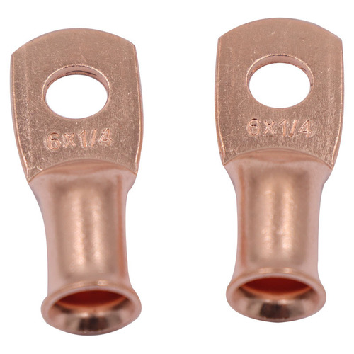 Car audio pure copper power cord connector terminal wire ear purple nose copper head 6AWG-1/4