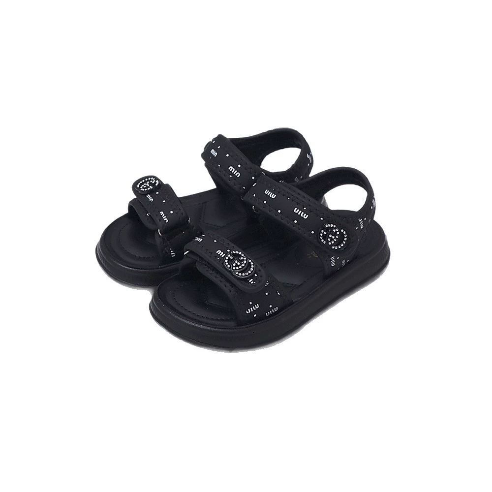 Summer children's shoes, sandals, beach beach footwear with velcro, for teenagers, Korean style