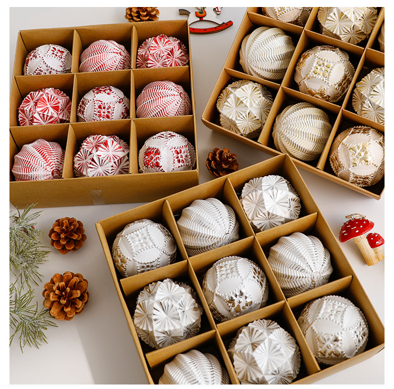 Conjunto de bolas de natal vintage inquebráveis tons antigos_voghion.com