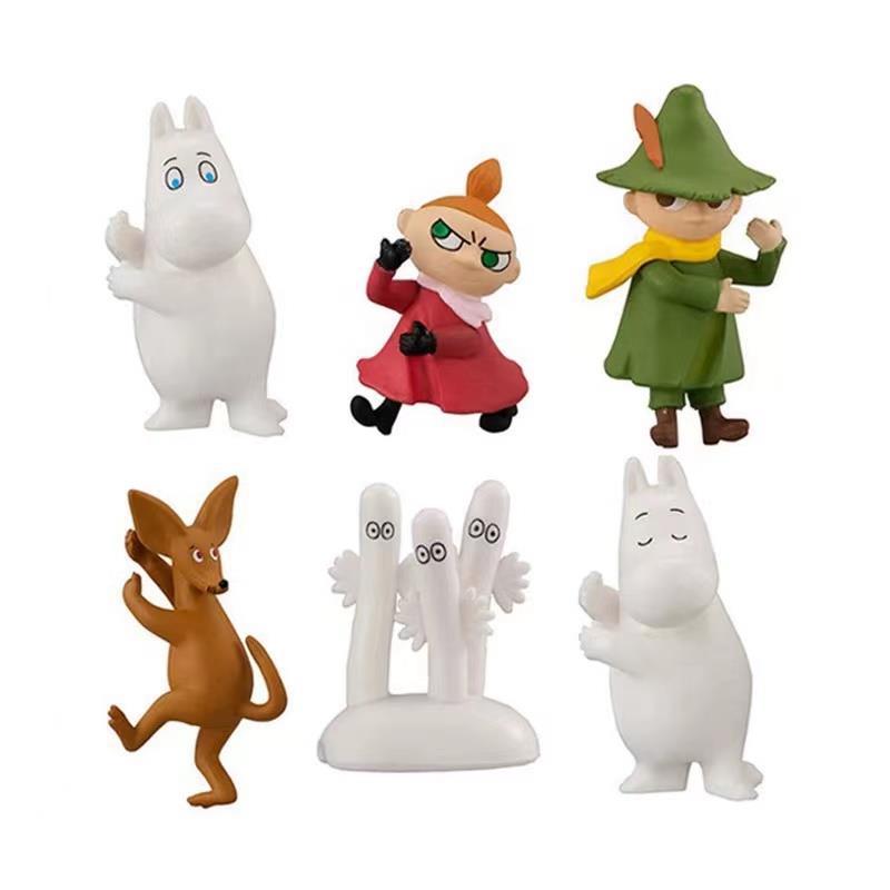 扭蛋数据线上的MOOMIN姆明 亚美 史力奇 袋鼠先生 摆件
