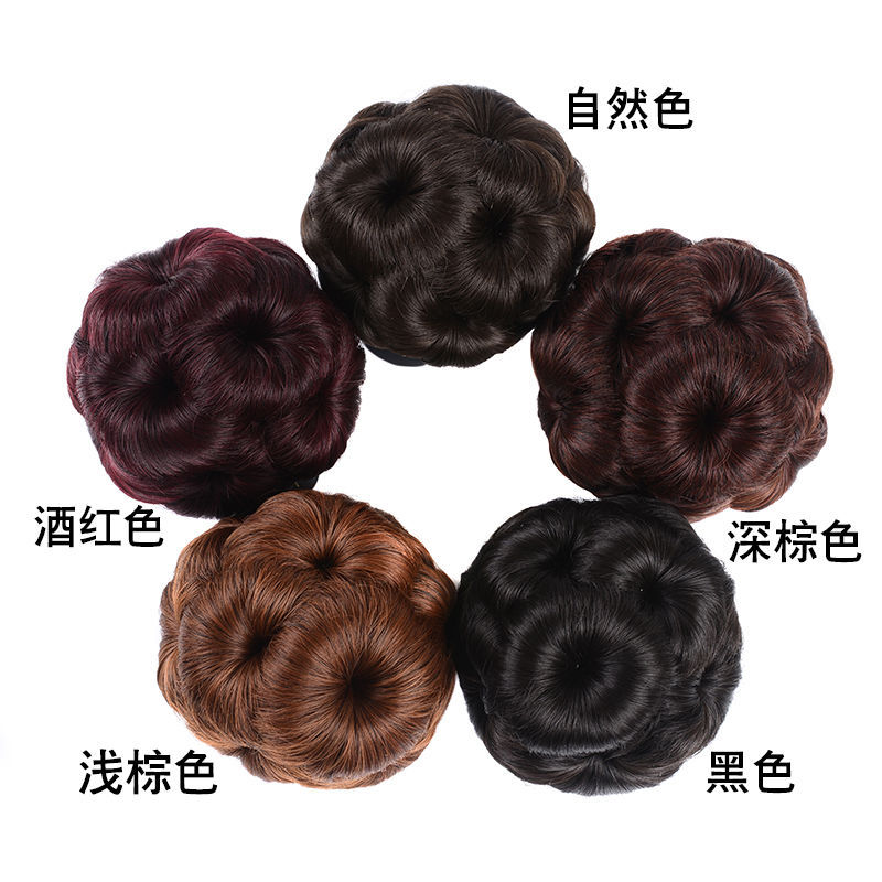 Peluca de pelo bolsa clip flor corsé nueve flor peluca bolsa mullida simulación pelo updo pelo tocado en stock venta al por mayor