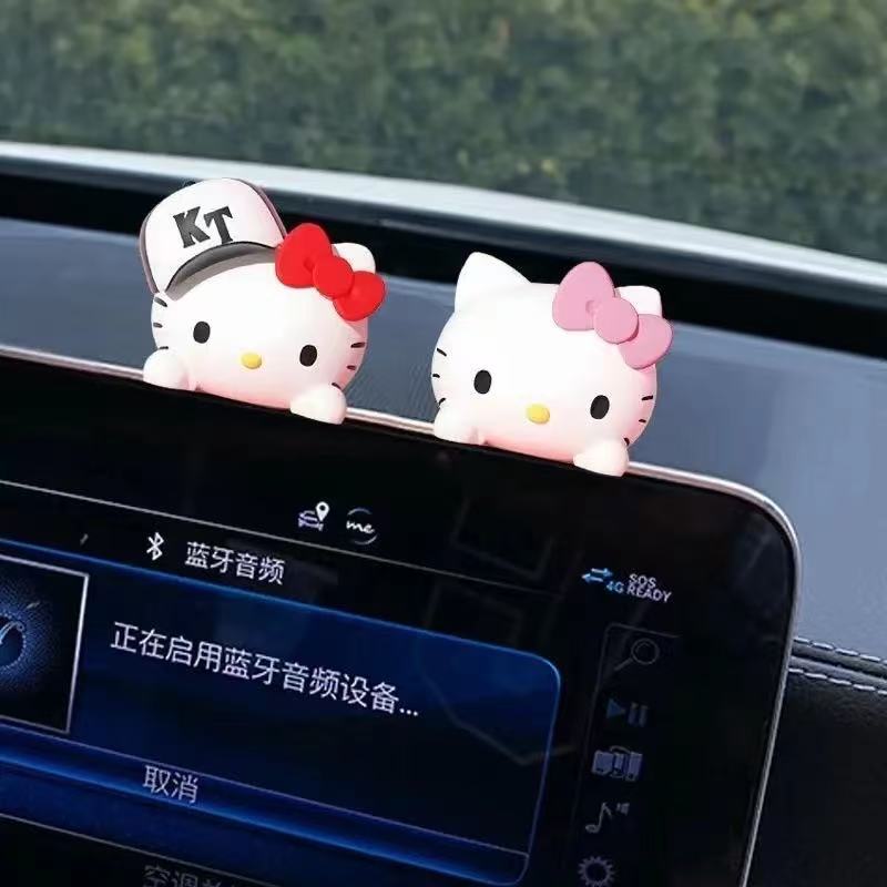 Cartoon Kt Cat Doll Pvc Soft Rubber Accessories Mobile Phone Case Storage Box Car Display Patch Decorative Ornaments