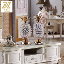 正盈五金水果摆件欧式简约水晶菠萝工艺品家居装饰金属摆件外贸款