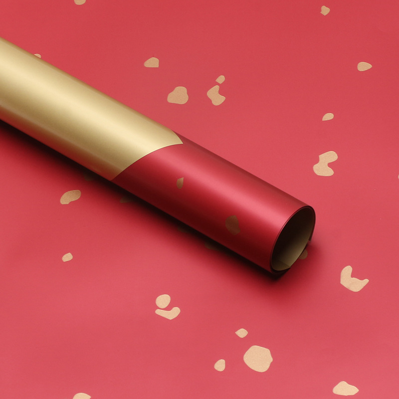 Roland Espolvorear papel dorado papel de embalaje de flores material impermeable y engrosado floristería de dos colores papel de embalaje de ramo de flores