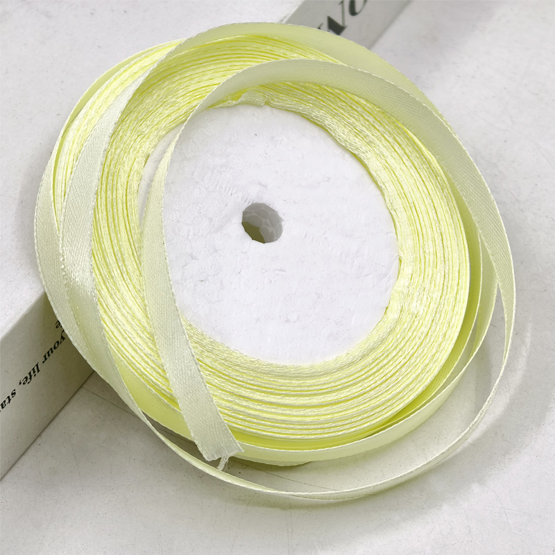 Venta directa de fábrica 1cm cinta de satén cinta de satén caja de regalo cinta decorativa lazo cinta de satén de seda suministro especial transfronterizo al por mayor