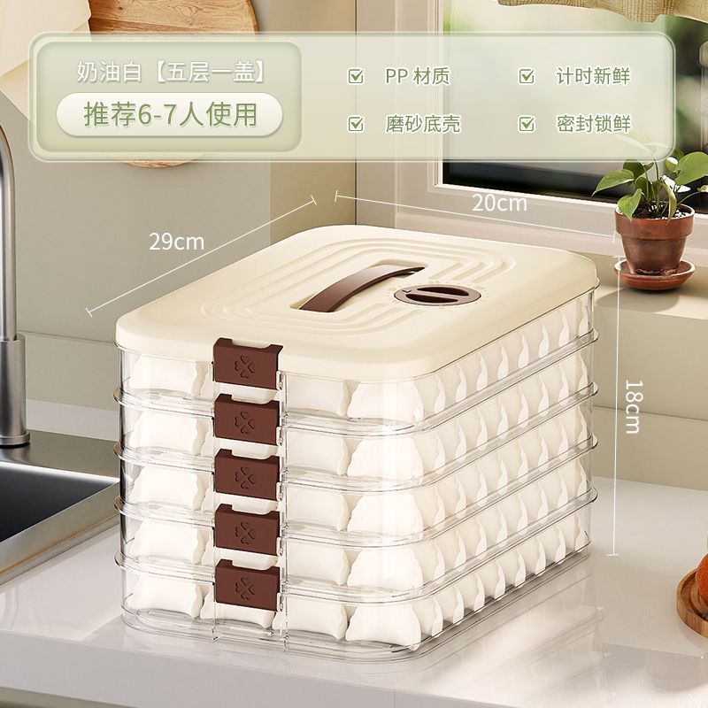 Caja de albóndigas, caja de almacenamiento del refrigerador, caja de almacenamiento de albóndigas, caja de albóndigas de gran capacidad, congelación rápida, artículos de cocina, caja de albóndigas