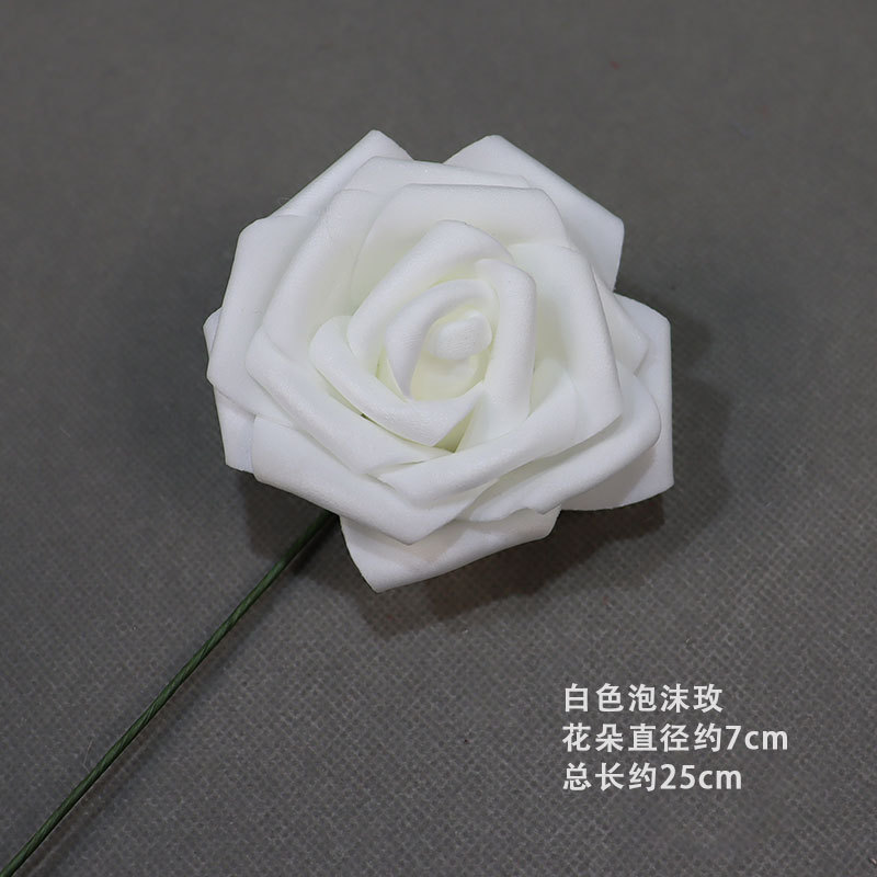 Material de flor de boda blanco brumoso artificial Misty Wedding Hall decoración camino plomo arreglo de flores techo flor artificial Flor de plástico