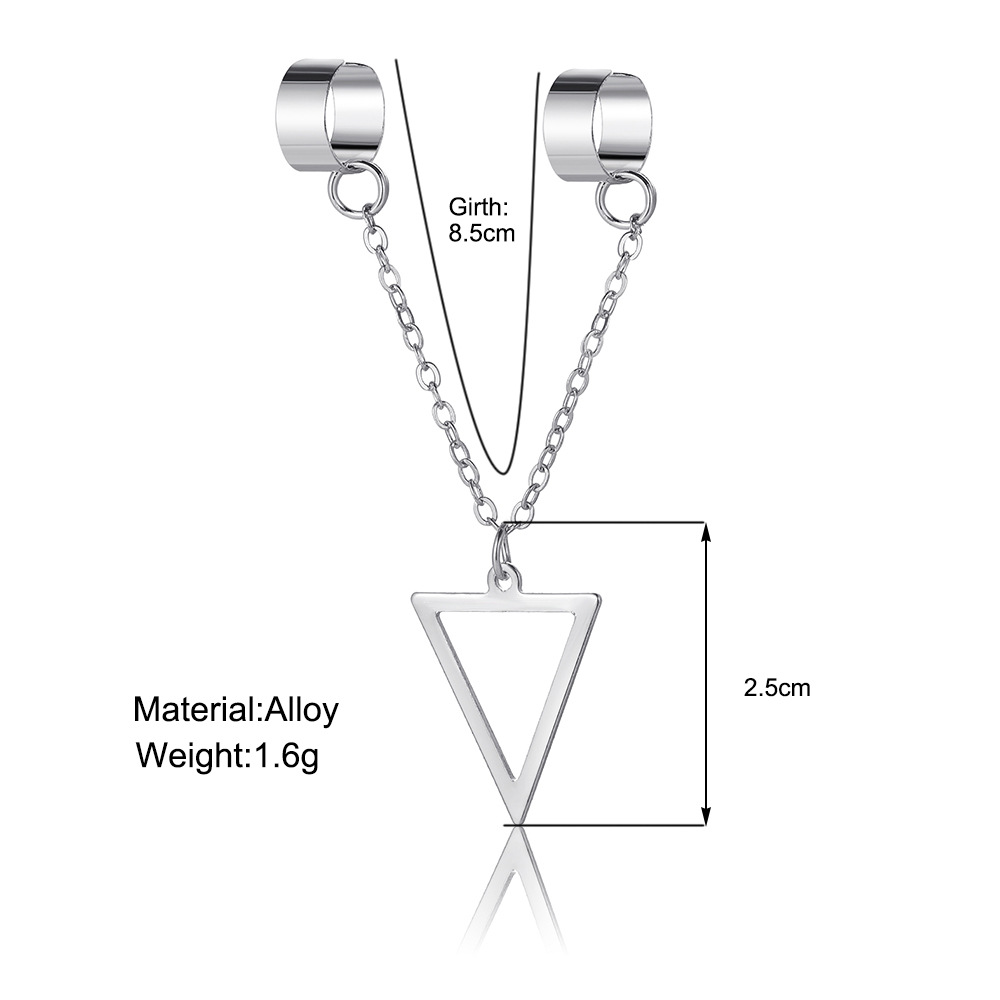 Retro Triangle Alloy Plating No Inlaid Earrings display picture 1