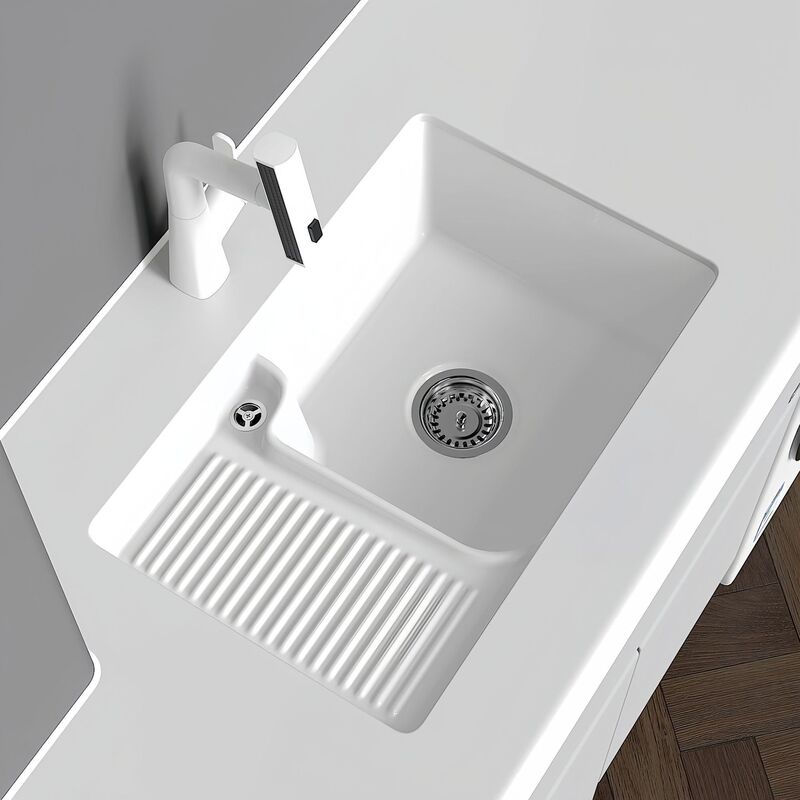 Sewage Separation Large and Small Size Household Embedded Laundry Sink Balcony with Washboard Large Diameter Under-Counter Laundry Basin Sewage Separation Large and Small Size Household Embedded Laundry Sink Balcony with Washboard Large Diameter Under-Counter Laundry Basin