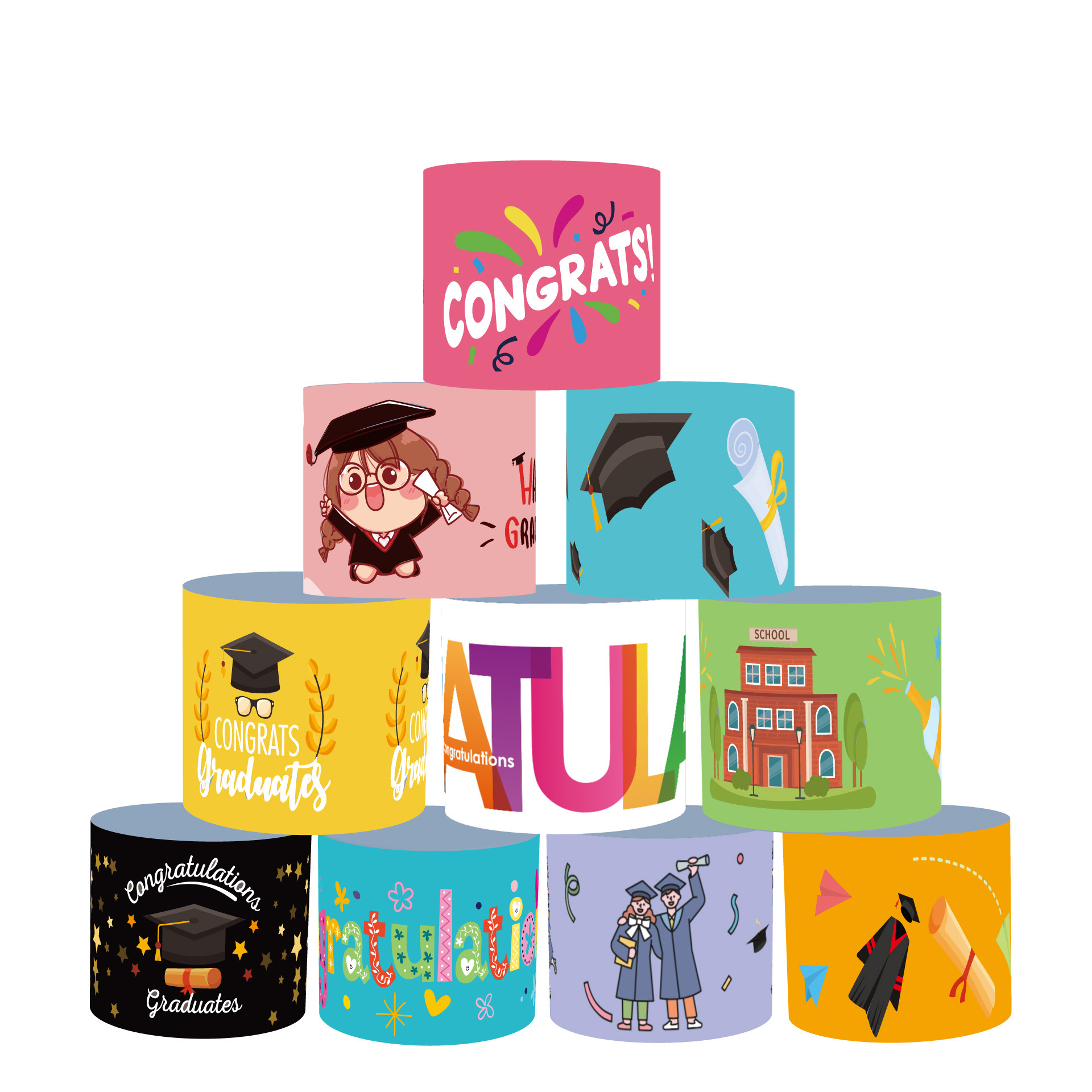 Pasadena transfronteriza de anillo de dibujos animados temporada de graduación temática decoración de la banda de muñeca nuevo anillo de palpitación