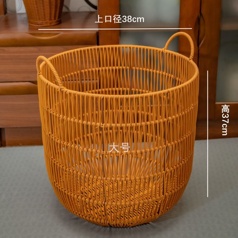 手工仿藤编防水多功能卧室洗衣篮浴室放衣服神器卫生间脏衣篓|undefined