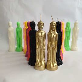 厂家供应混色爱情工艺造型男女人形蜡烛可各种异形创意礼品