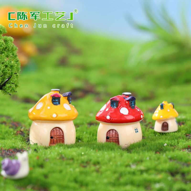 Micro landscape resin ornaments Zakka Mediterranean style mushroom house Mushroom House Castle DIY crafts Micro landscape resin ornaments Zakka Mediterranean style mushroom house Mushroom House Castle DIY crafts