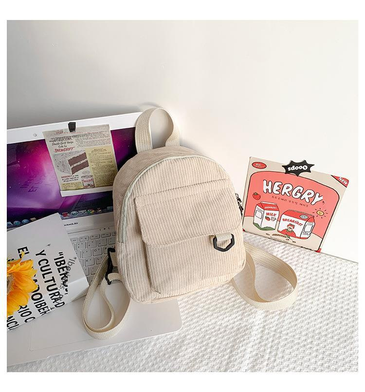 Damen Rucksack Im Vintage Look Aus Kord Für Schule Und Alltag_voghion.com