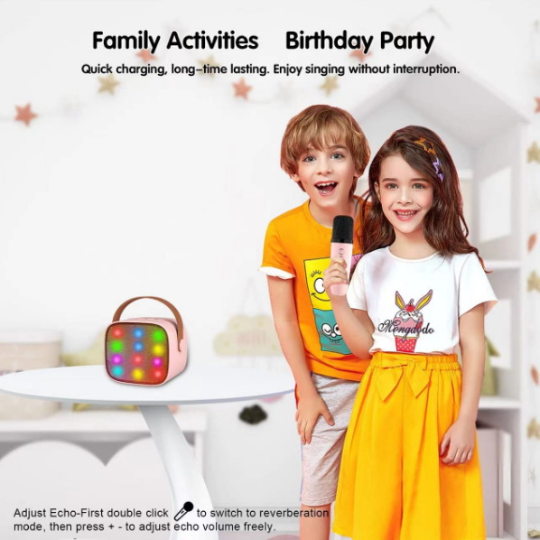 Audio inalámbrico portátil al aire libre de Bluetooth del karaoke del micrófono D20/K12/K13/K11/K16 mini con las luces coloreadas