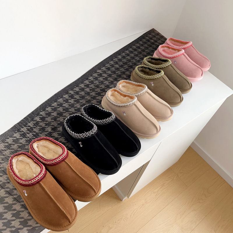 Snow Boots for Women Tazz Thick-Soled Platform Wool Shoes Ethnic Style Outdoor Warm Cotton Slippers Winter Non-Slip