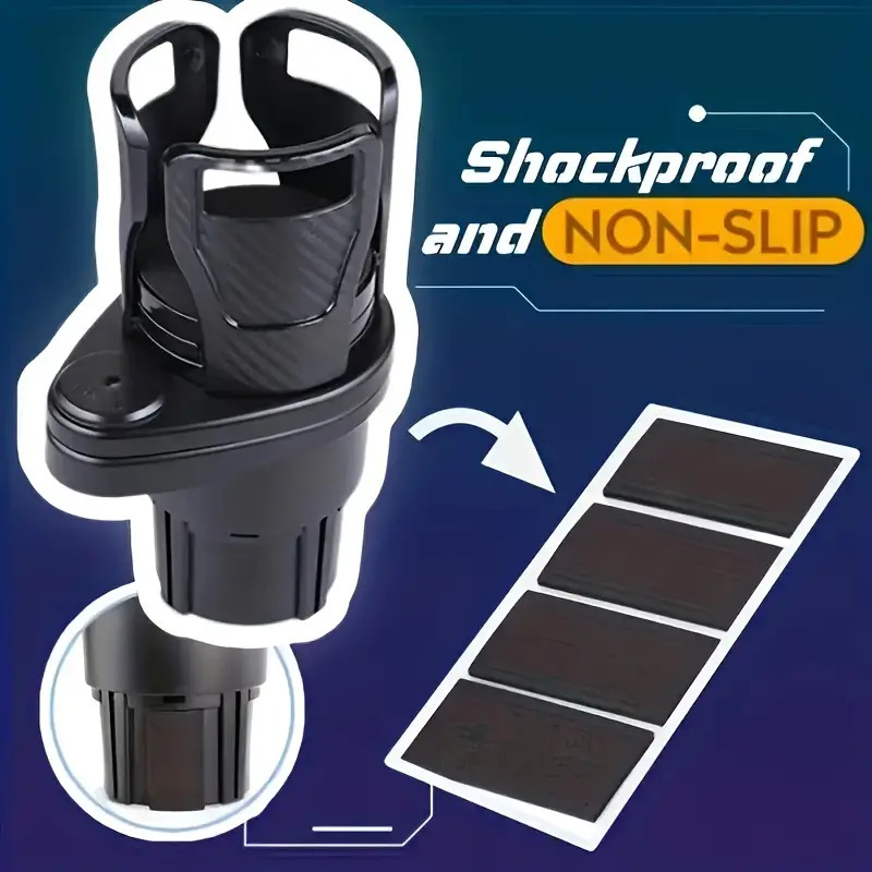 Cross-border Hot-selling Multi-functional Car Water Cup Holder One-half Double-layer Storage Rotating Car Beverage Cup Holder in stock