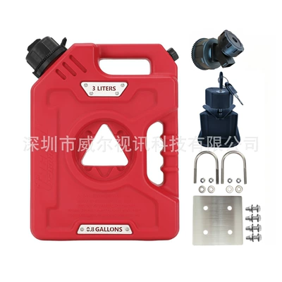 Fuel Tank Diesel and Gasoline: Fuel tank - 3-liters-red-bracket-steel-plate-faucet