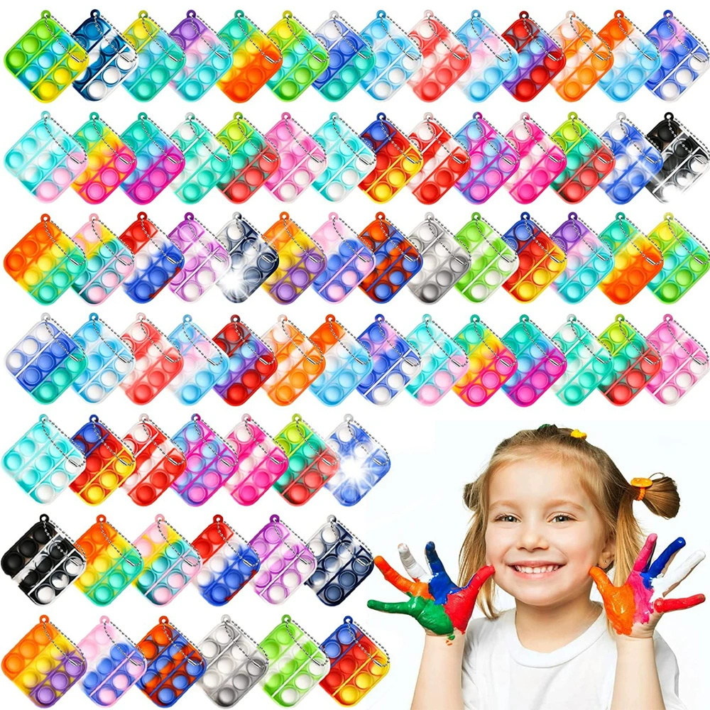 Мини маленький размер квадратный Убийца Крыс пионер брелок силиконовый поп это кулон палец пузырь декомпрессионная игрушка