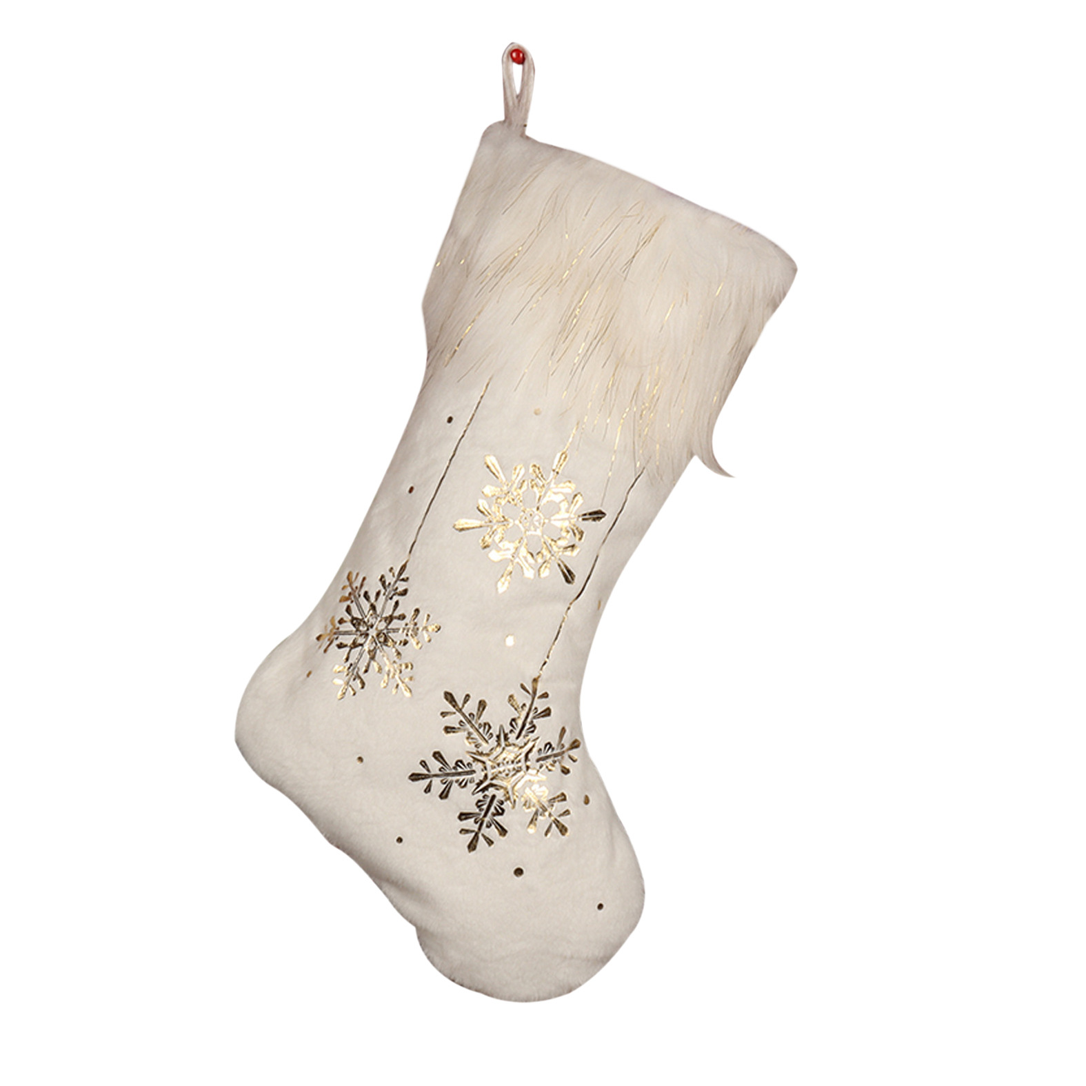 Calcetines de nieve dorados