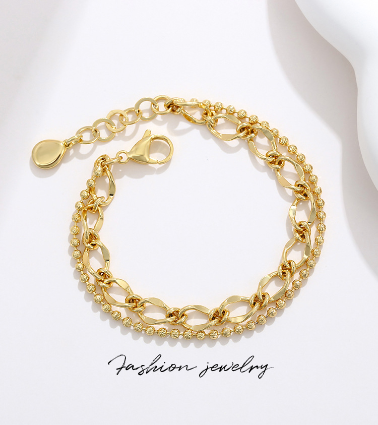 Gold Chain Necklace On Model