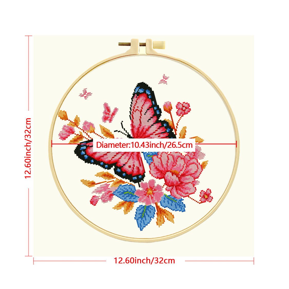 Punto de fábrica cabello lacio nueva serie de flores de mariposa transfronterizo Amazon venta caliente paquete de material de bricolaje de punto de cruz