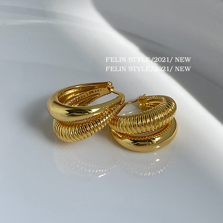 15g Weight Earrings Classification 1 Pair Quantity Daily Occasion Gold Plated Material Water Droplets Pattern Women'S Gender Plating Design Fashion Style 1 Pair Fashion Water Droplets Gold Plated Plating Women's Earrings 4