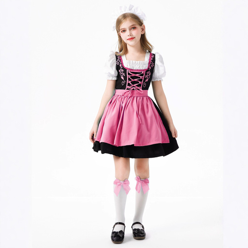 ハロウィンバイエルン子供衣装ドイツオクトーバーフェストメイド衣装女の子ギャザースカート|undefined