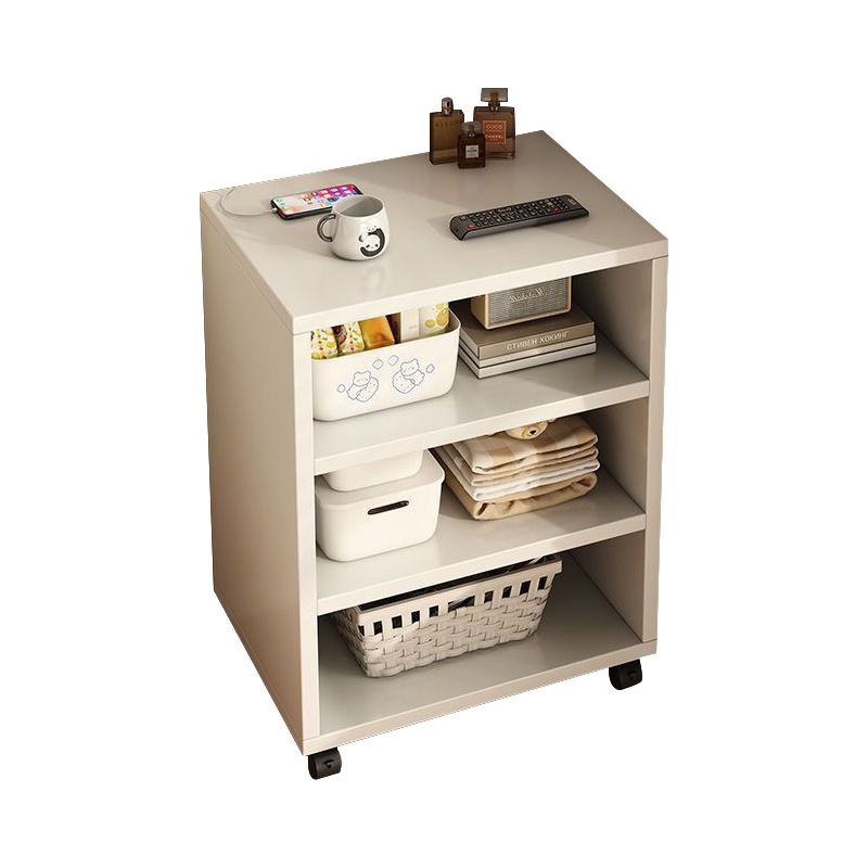 Mesa de cabezal de cama moderna y simple dormitorio contra la pared multicapa móvil de almacenamiento estante de almacenamiento multifuncional alquiler cabina de cama