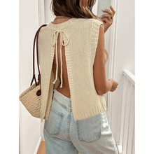 V 79041 Hollow knit vest �ο���֯�������Ŀ羳����ͨ����