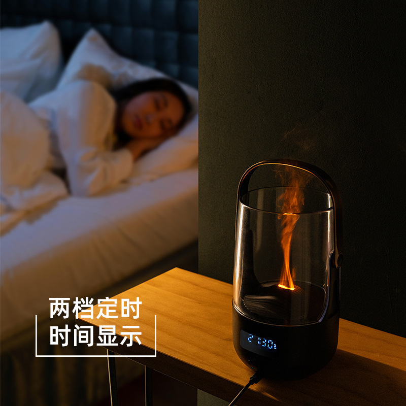 复古火焰香薰机卧室床头氛围感双色仿真火焰香薰机双色喷雾香薰机|undefined