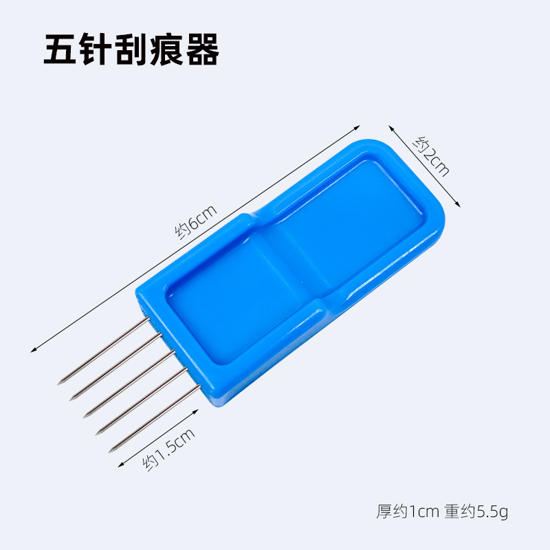 Raspador de cinco agujas