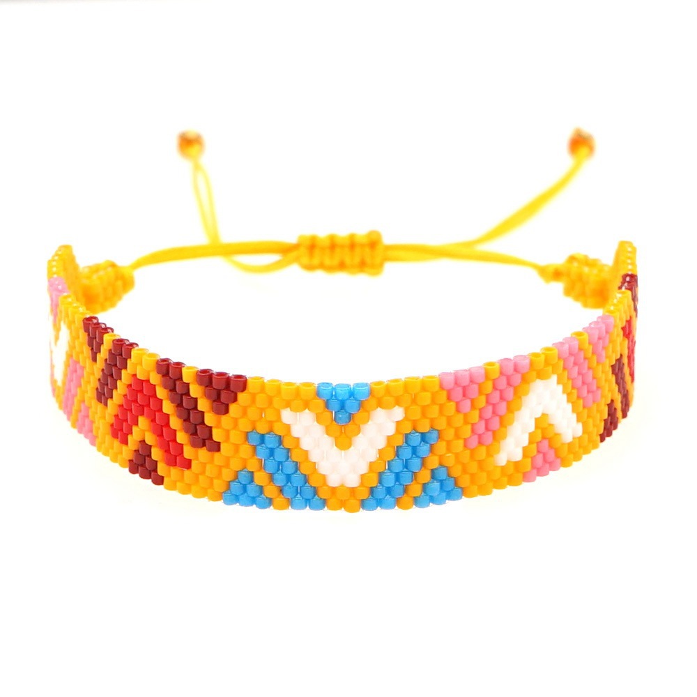 Palm Beaded Miyuki Bead Woven Geometric Multi-layered Bracelet Wholesale Jewelry Nihaojewelry display picture 2