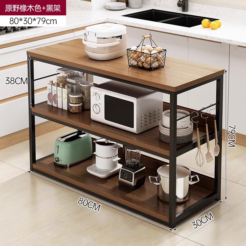 Estante de almacenamiento de cocina multicapa simple estante de almacenamiento estante de almacenamiento de microondas multifuncional gabinete doméstico