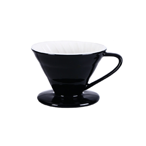 V60 type coffee hand brewing filter cup ceramic set convenient drip coffee cup coffee funnel sharing cloud pot