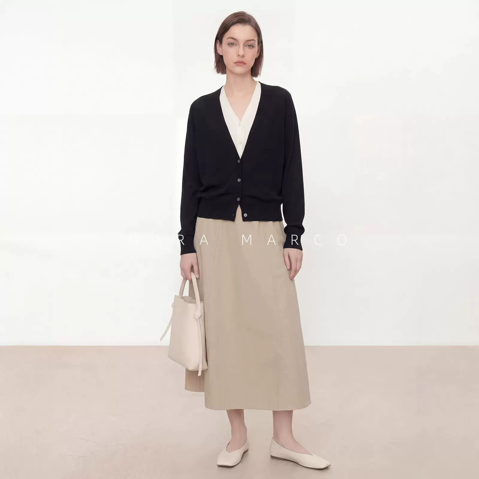 松弛通勤假两件莱赛尔针织开衫女薄款显瘦百搭简约气质外搭上衣