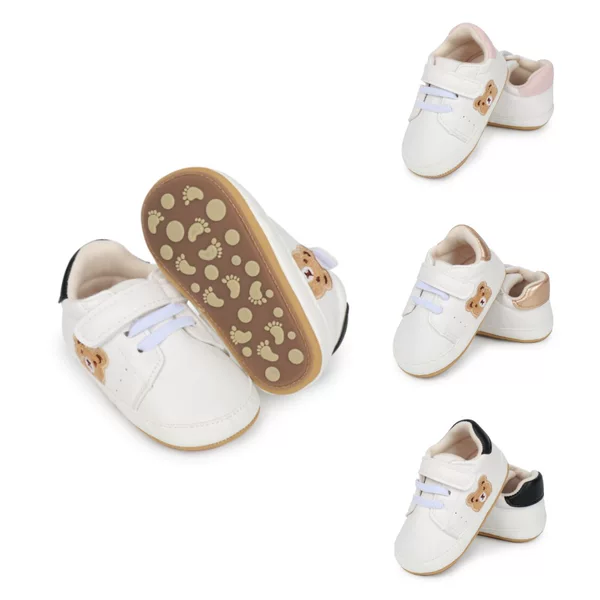 Spring and Autumn New Baby Toddler Shoes 0-12 Months Newborn Cartoon Bear sneaker Soft Rubber Bottom Baby Shoes